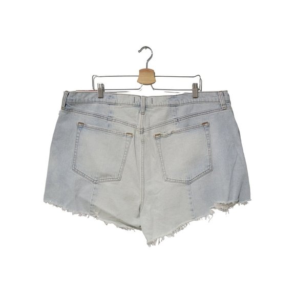 Abercrombie & Fitch Denim Shorts High Rise Size 35/20 The cutoff Short Color Blu - Picture 2 of 4